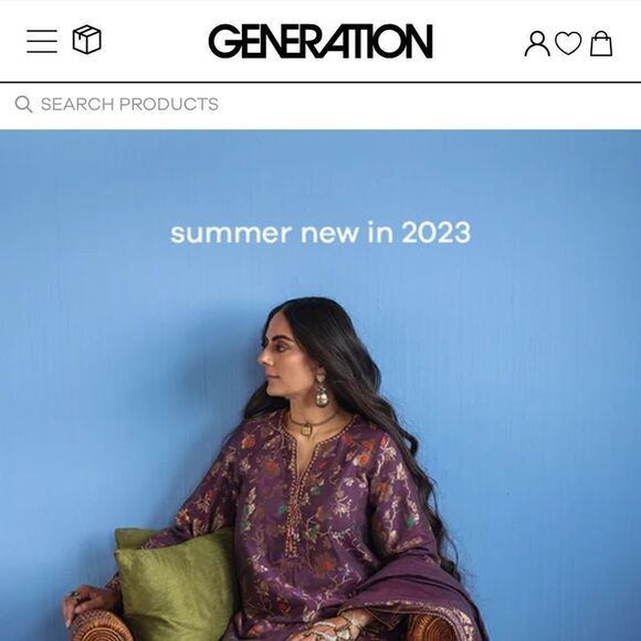 Generation Pakistani Blue Sportsy Kurta | SZ 10 - Picture 14 of 14